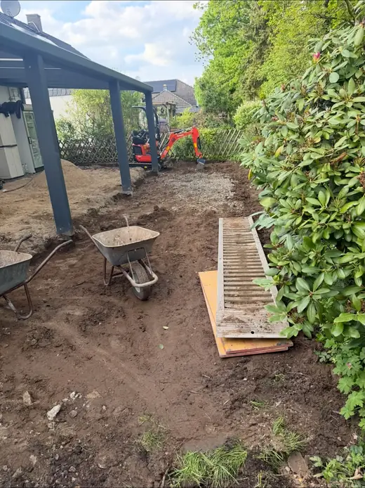 Erdarbeiten und Entwässerung auf der Baustelle – Projekt von Bajramaj Garten- und Landschaftsbau