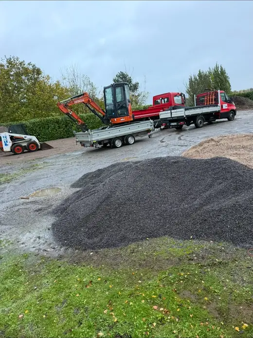 Erdarbeiten und Entwässerung auf der Baustelle – Projekt von Bajramaj Garten- und Landschaftsbau